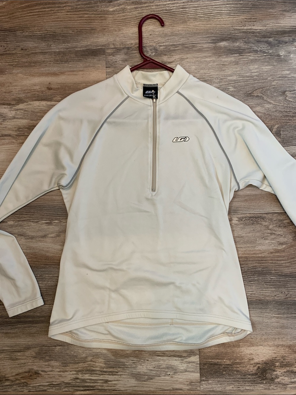Women’s cycling’s long sleeve top Light Cream Half-Zip